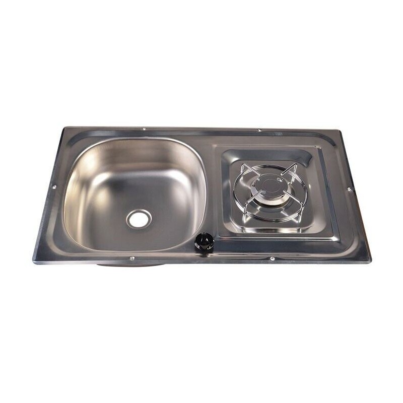 Cocina + Fregadero Suter 1 Fuego 615x365 COMB1F6035CG Gas Camper VW T5 T6