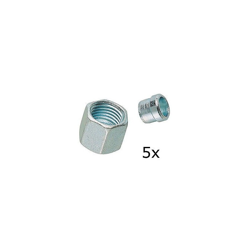 5x Tuerca + Oliva Hermeto 8mm GOK Truma Llave Gas Regulador Empalme Calefacción