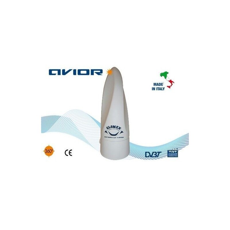 Antena TV TDT Omnidireccional Glomex Avior VT300 12V Radio Amplificador Camper