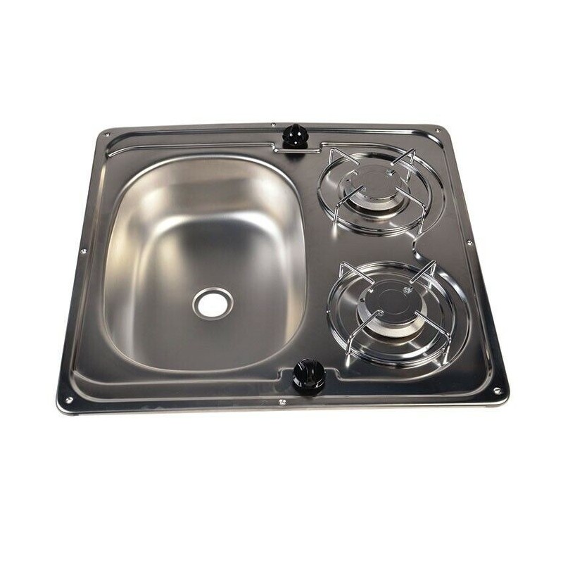 Cocina + Fregadero Suter 2 Fuegos 490x460 COMB2F4946R Gas Camper VW T4 T5 T6