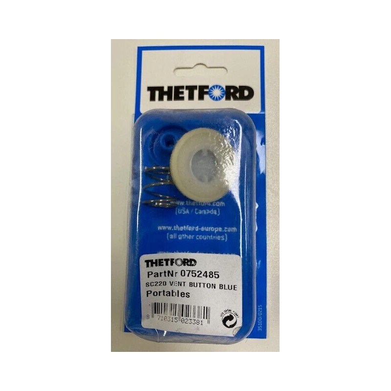 Botón Vaciado Descompresión Azul Thetford 0752485 C2200 Vent Button Blue