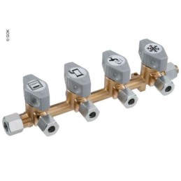 Llave Paso Gas 4 Vías 8mm...