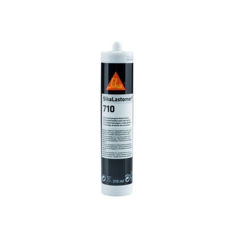 Sellador Butilo SikaLastomer 710 Negro 310ml Sika Caravana Autocaravana