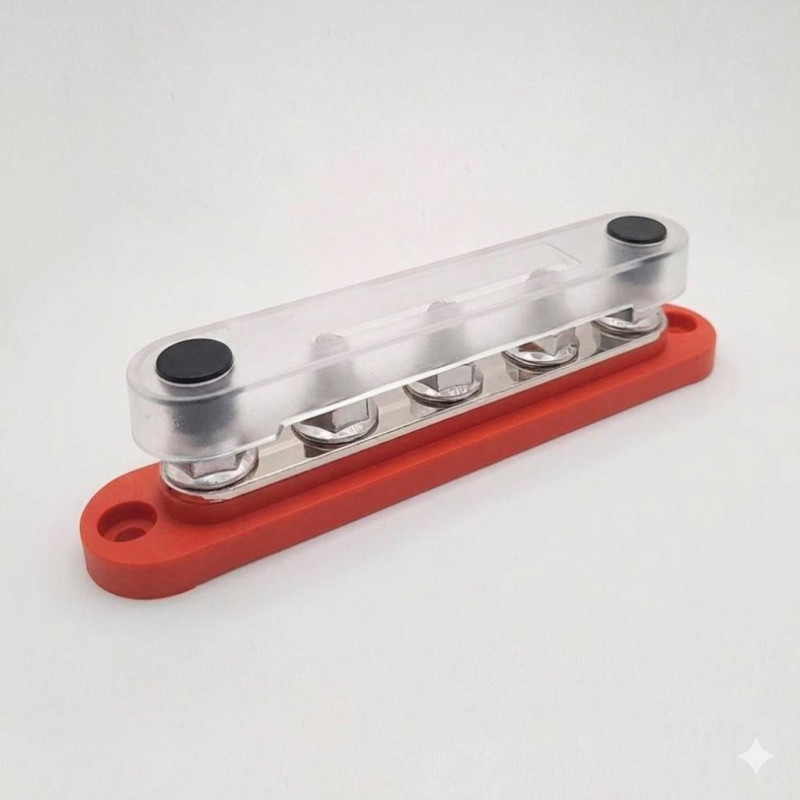 Repartidor Conexiones  Busbar 150A 6P Rojo Barra Camper Autocaravana 4x4